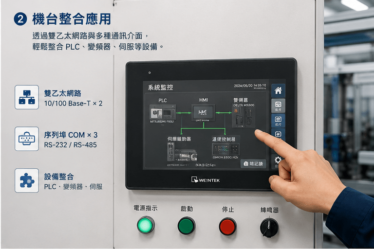 cMT2078X PLC 與工業設備整合應用