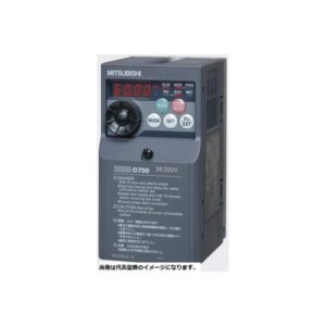 Mitsubishi D700 three‑phase VFD/inverter for 200V motors, front panel with digital readout and control buttons.