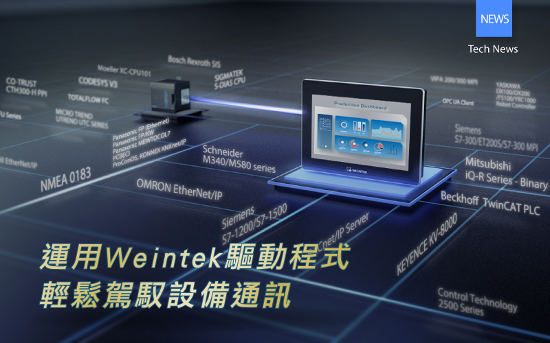 運用Weintek驅動程式，輕鬆駕馭設備通訊