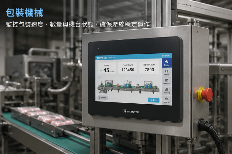 cMT2102X 包裝機械控制與生產資訊顯示
